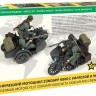 Звезда 3717 Немецкий мотоцикл Zundapp K800 с коляской и экипажем 1/35
