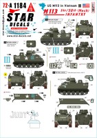 Star Decals 72-A1184 Vietnam M113 T-54 and T-55 tanks.MPLA/FAPLA in 1970-80s.T-54B, T-55, T-55A and T-55AM 1/72
