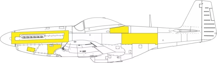 Eduard CX665 Mask P-51D surface panels (EDU) 1/72