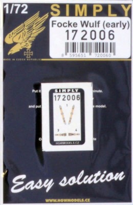 HGW 172006 Seatbelts Focke Wulf early (SIMPLY) 1/72