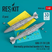 Reskit 48464 GBU-31 (V) 2/B thermally prot.bombs U.S. Navy 1/48
