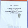 QuickBoost QB72568 F-14A/B Tomcat chin pod w/ ECM/TCS eqp.(HAS) 1/72