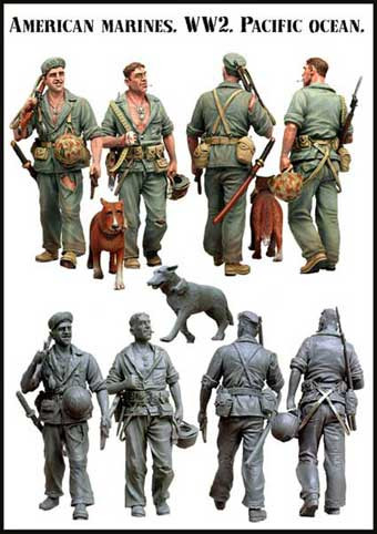 Evolution Miniatures 35033 American marines. WW2. Pacific ocean