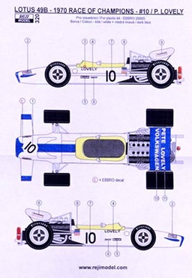 Reji Model 320 Lotus 49B - 1970 Race of Champions (P.Lovely)