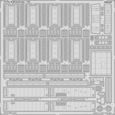 Eduard 72733 SET B-29 bomb bay (H.2000/ACAD) 1/72