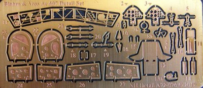 NH Detail NHA72-076 Blohm-und-Voss Ae-607 Detail Set 1/72