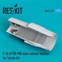 Reskit RSU72-0125 F-16 (F100-PW) open exhaust nozzles for Tamiya Kit 1/72