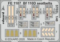 Eduard FE1107 1/48 Bf 110D seatbelts STEEL (DRAG)