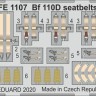 Eduard FE1107 1/48 Bf 110D seatbelts STEEL (DRAG)