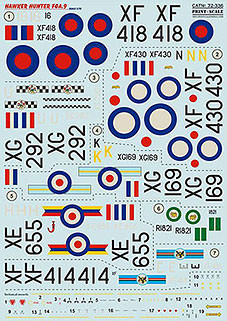Print Scale 72-336 Hawker Hunter FGA.9 (wet decals) 1/72