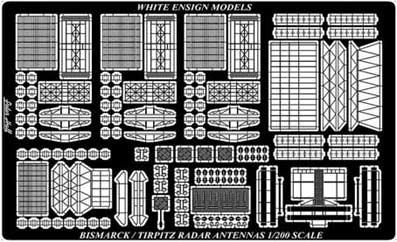White Ensign Models PE 2014 BISMARCK RADARS (BISMARCK &amp; TIRPITZ) 1/200