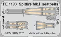 Eduard FE1103 Spitfire Mk.I seatbelts STEEL (AIRF) 1/48