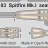 Eduard FE1103 Spitfire Mk.I seatbelts STEEL (AIRF) 1/48