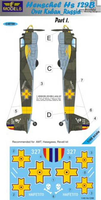 Lf Model C48190 Decals Hs 129B over Kuban/Russia Pt.1 1/48