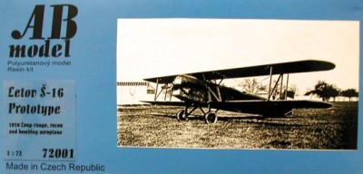 AB MODEL ABMOD72001 1/72 Letov S-16 Prototype