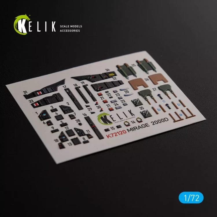 Reskit K72120 Mirage 2000D Interior 3D (MSVIT) 1/72