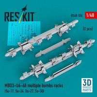 Reskit 48556 MBD3-U6-68 multiple bombs racks (2 pcs.) 1/48