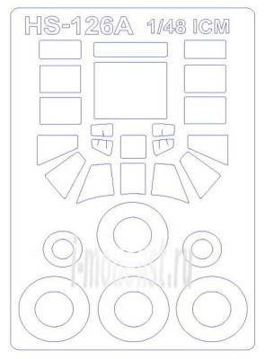 KV Models 48024 Hs-126A-1/Hs-126B-1 (ICM #48212,#48213) + маски на диски и колеса ICM 1/48