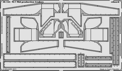 Eduard 36155 M-7 Mid production fenders