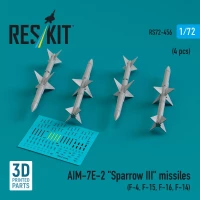 Reskit 72456 AIM-7E-2 'Sparrow III' missiles (4 pcs.) 1/72