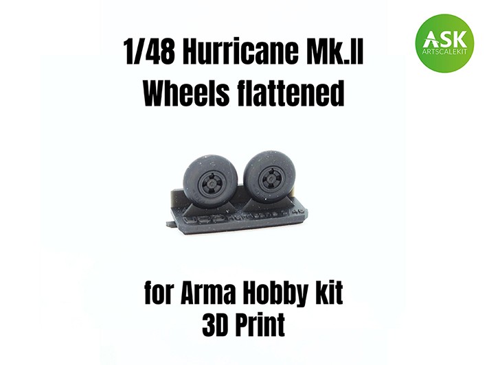 Art Scale 200-A48003 Hawker Hurricane Mk.II - main Wheels 1/48