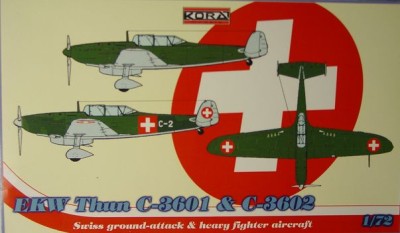 Kora Model 72125 EKW Thun C-3601&amp;C-3602 (Swiss heavy fighter) 1/72