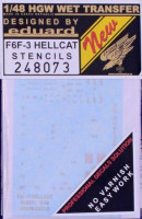 HGW 248073 STENCILS F6F-3 Hellcat 1/48
