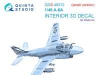 Quinta Studio QDS-48372 A-6A (Kinetic) (Малая версия) 3D Декаль интерьера кабины 1/48