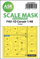 Art Scale 200-M48054 Vought F4U-1D Corsair wheels and canopy frame paint masks (inside and outside) 1/48
