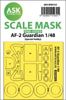 Art Scale 200-M48163 Grumman AF-2 Guardian wheels and canopy frame paint mask (outside only) 1/48