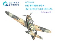 Quinta Studio QD32083 Bf 109G-2/G-4 (Hasegawa) 3D Декаль интерьера кабины 1/32