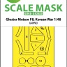 Art Scale 200-M48268 Gloster Meteor F.8, Korean war, canopy frame paint mask (outside only) 1/48
