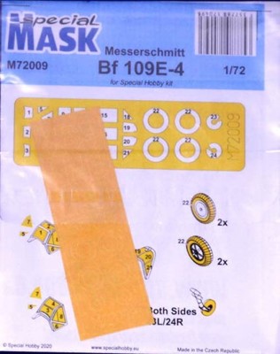 Special Hobby M72009 1/72 Mask for Messerschmitt Bf 109 E-4 (SP.HOBBY)