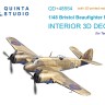 Quinta Studio QD+48554 Bristol Beaufighter Mk.VI (Tamiya) (с 3D-печатными деталями) 3D Декаль интерьера кабины 1/48