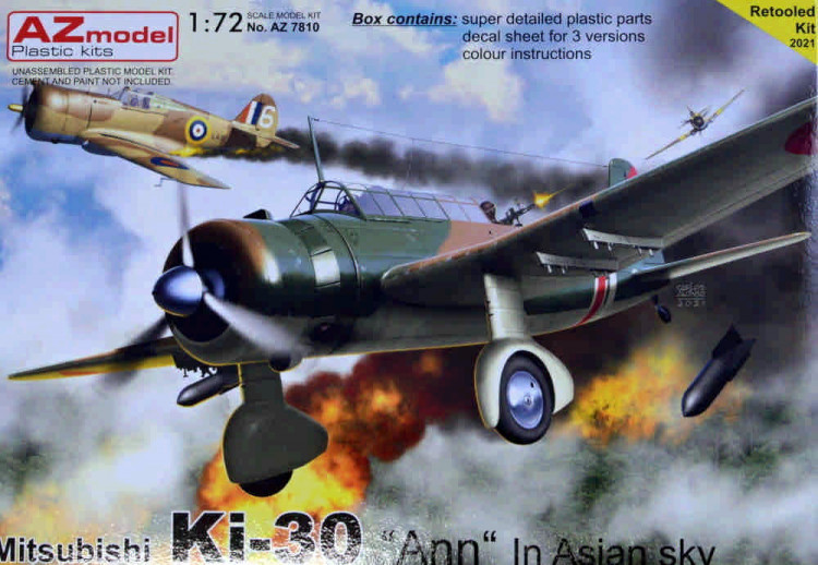 Az Model 78010 Mitsubishi Ki-30 Ann 'In Asian sky' (3x camo) 1/72