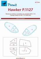 Peewit M72364 Canopy mask Hawker P.1127 (AIRF) 1/72