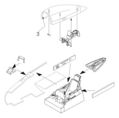 CMK 5063 F-86F-40 Sabre-Interior set for HAS 1/32