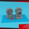 Armory ARAW48039 Sukhoi Su-25 Frogfoot wheels with weighted tires & mudguard 1/48