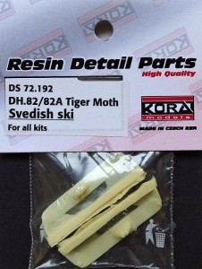 Kora Model DS72192 DH.82/82A Tiger Moth Swedish ski 1/72