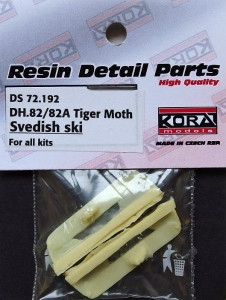 Kora Model DS72192 DH.82/82A Tiger Moth Swedish ski 1/72