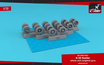 Armory ARAW72361 Convair B-58 Hustler wheels with weighted tyres 1/72