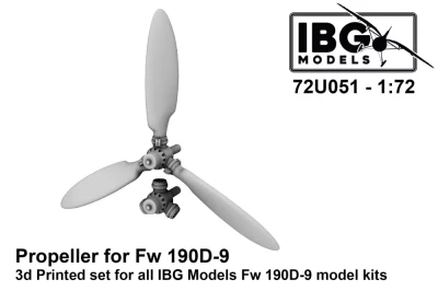 IBG Models U7251 Propeller for Fw 190D-9 (3D-Printed) 1/72