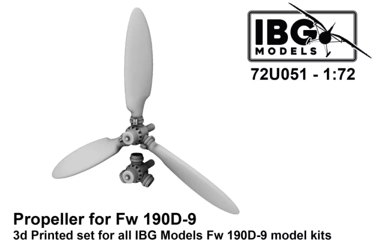 IBG Models U7251 Propeller for Fw 190D-9 (3D-Printed) 1/72