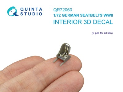 Quinta studio QR72060 Комплект ремней для самолета Luftwaffe, ВМВ (2 шт) 1/72