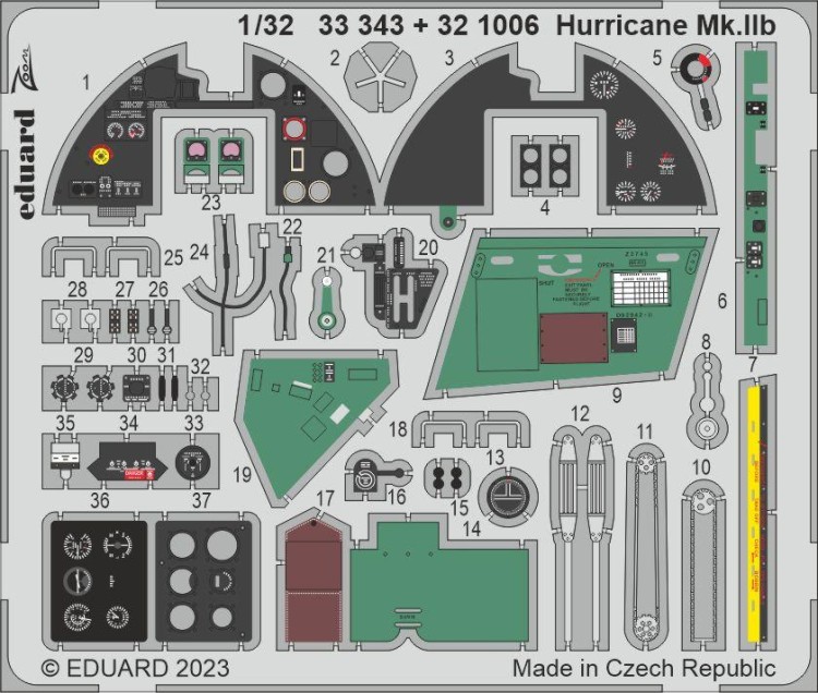 Eduard 321006 SET Hurricane Mk.IIb (REV) 1/32