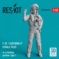 Reskit F48017 F-35 'Lightning II' female pilot stand.posit. 1/48