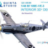 Quinta studio QD48086 Bf 109E-1/E-3 (для модели Eduard) 3D декаль интерьера кабины 1/48