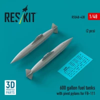 Reskit U48438 600 gallon fuel tanks w/ pivot pylons FB-111 1/48