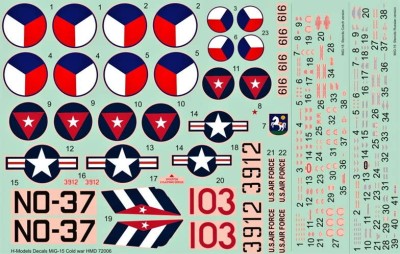 HM Decals HMD-72006 1/72 Decals MiG-15 in the Cold War - Part 1