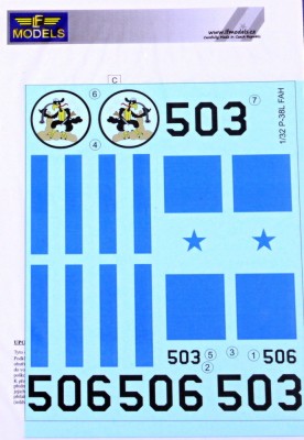 Lf Model C32111 P-38L Lightning FAH (TRUMP,REV) декали 1/32